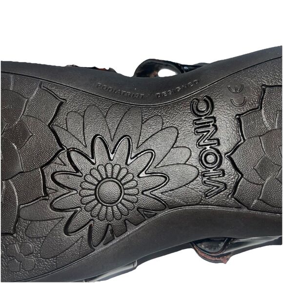 Vionic Brown Amber Tortoise Strappy Sandals Adjustable Orthopedic Woman's Size 8 - Picture 12 of 13